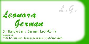 leonora german business card